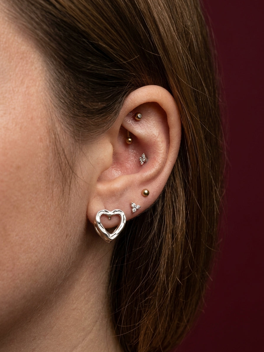 Twin Heart Earrings