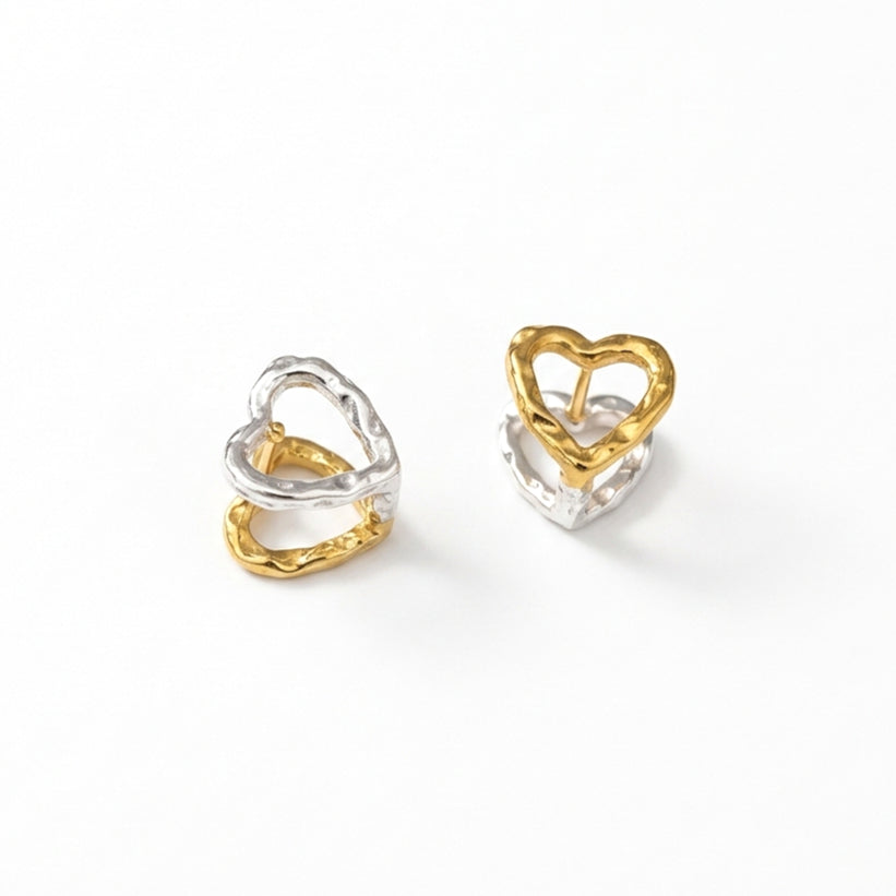Twin Heart Earrings